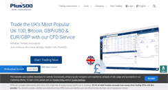 Desktop Screenshot of plus500.co.uk